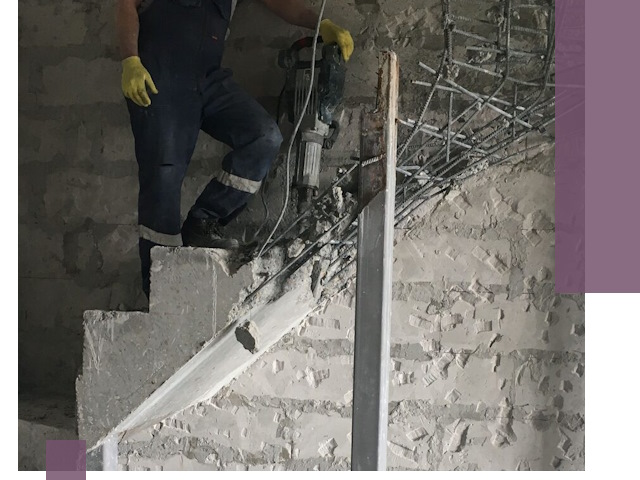 Демонтаж металлических и бетонных лестниц в Мегионе