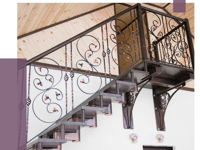 Кованые лестницы в Мегионе от 81315 руб. под ключ
