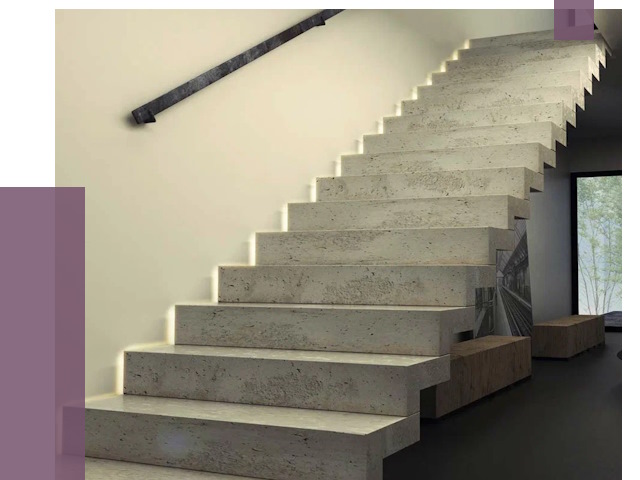 Облицовка бетонных лестниц в Мегионе от 4691 руб/м2