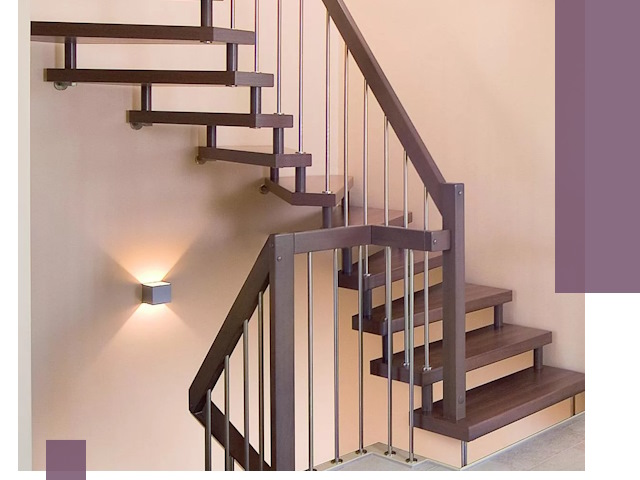 Изготовление лестниц на больцах в Мегионе под ключ