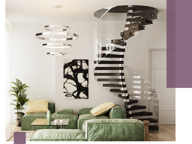 Лестницы для двухуровневой квартиры в Мегионе — изготовление и монтаж