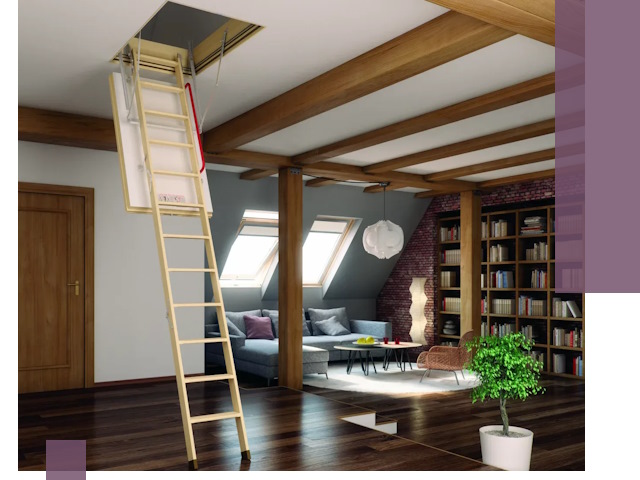 Чердачные лестницы под ключ в Мегионе: изготовление и монтаж