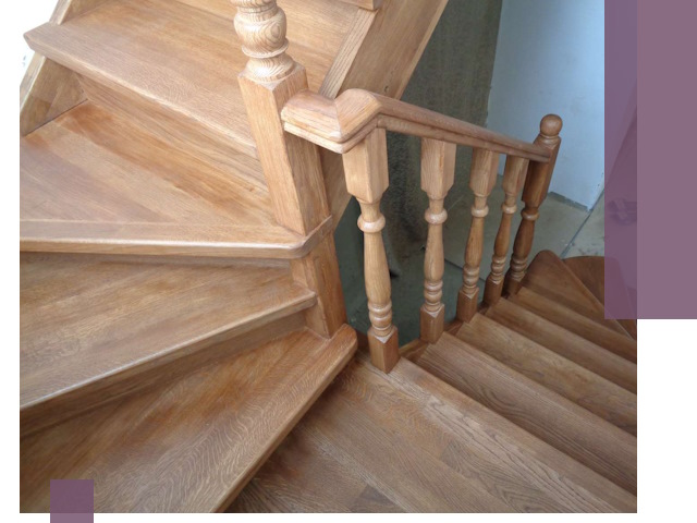 Дубовые лестницы под ключ в Мегионе: изготовление и монтаж