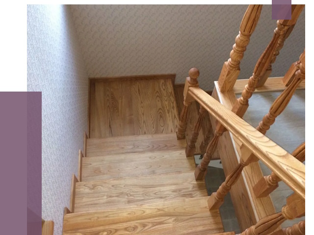 Сосновые лестницы в Мегионе под ключ от 8236 руб.  | ПРОЛЁТ-Мго