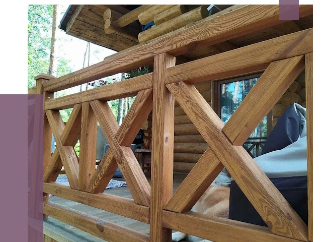 Деревянные перила под ключ в Мегионе от 7819 руб. 