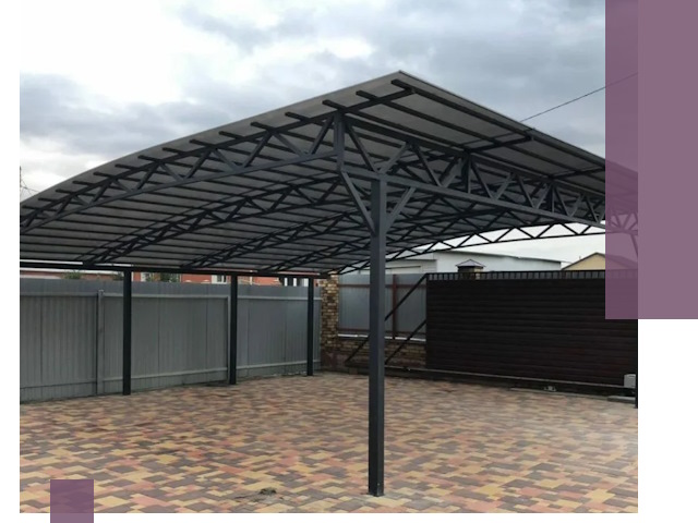 Недорогие навесы под ключ в Мегионе — изготовление и монтаж