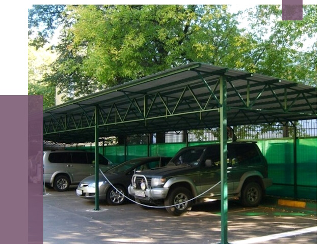 Навесы для парковки в Мегионе от 81836 руб. заказать | ПРОЛЁТ-Мго