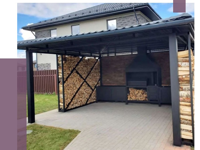 Навесы для барбекю в Мегионе от 12979 руб. под ключ | ПРОЛЁТ-Мго