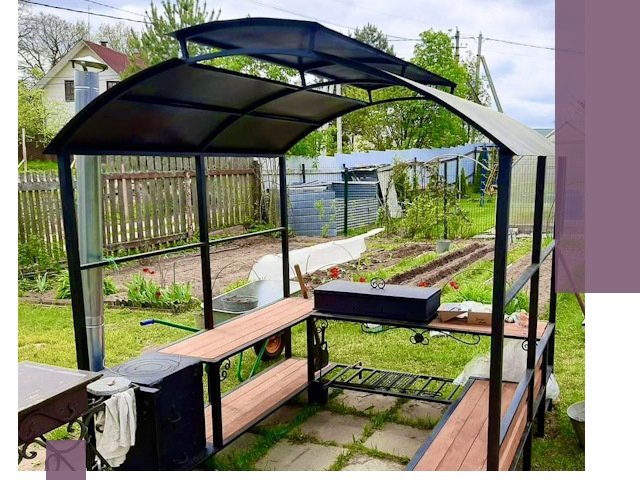 Навесы для барбекю в Мегионе: изготовление, монтаж и демонтаж