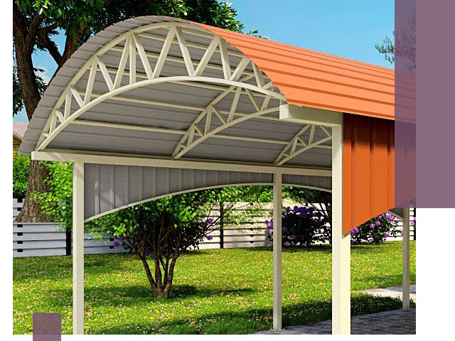 Навесы из профнастила под ключ в Мегионе — установка и монтаж