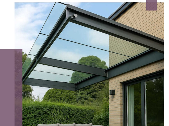 Стеклянные навесы и козырьки в Мегионе от 12510 руб.