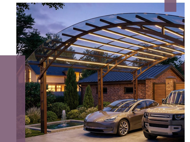 Металлические навесы в Мегионе от 12927 руб. под ключ — ПРОЛЁТ-Мго