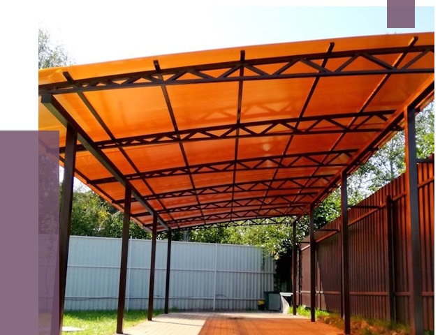 Односкатные навесы под ключ в Мегионе от 13396 руб. 