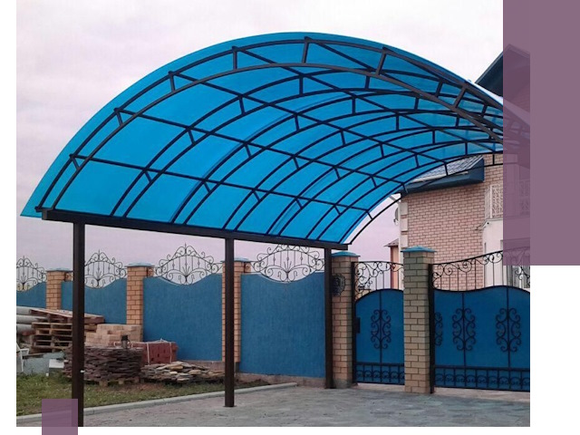 Арочные навесы под ключ в Мегионе — изготовление и монтаж
