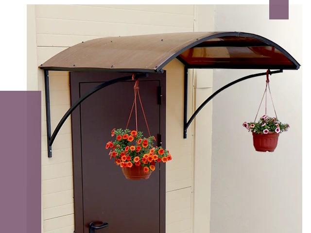 Козырьки над входом в Мегионе от 15116 руб.  | ПРОЛЁТ-Мго