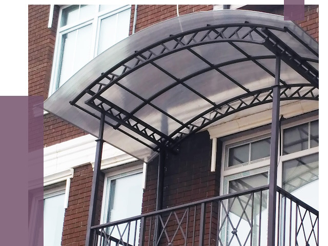 Козырьки над балконом в Мегионе от 8809 руб.  | ПРОЛЁТ-Мго