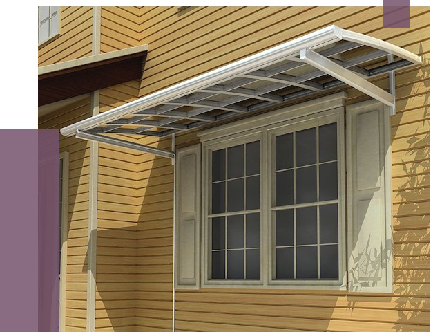 Козырьки над окнами в Мегионе от 7767 руб. — монтаж, покупки | ПРОЛЁТ-Мго