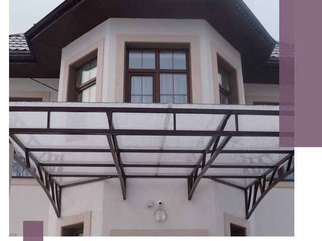 Козырьки из поликарбоната под ключ в Мегионе