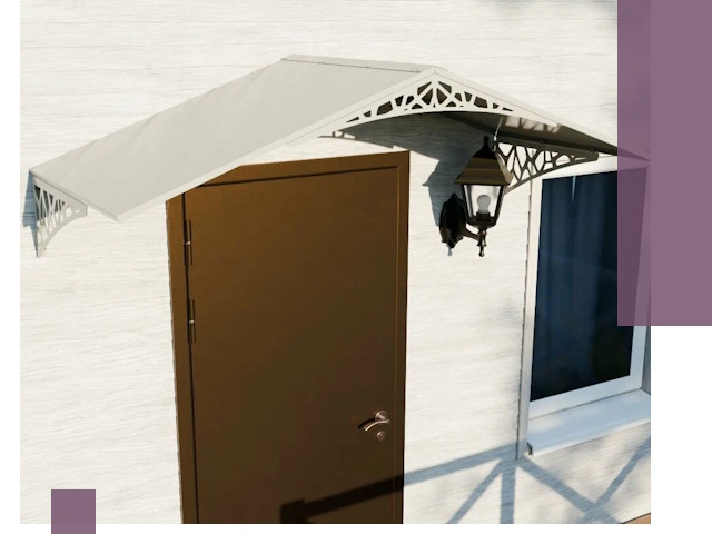 Металлические козырьки на входы и террасы в Мегионе