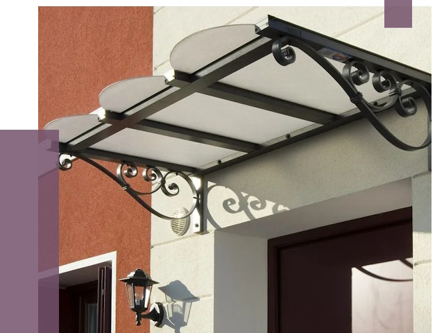 Односкатные козырьки в Мегионе от 8549 руб.  | ПРОЛЁТ-Мго