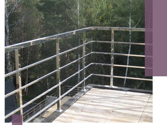 Парапеты из нержавеющей стали в Мегионе — изготовление и монтаж