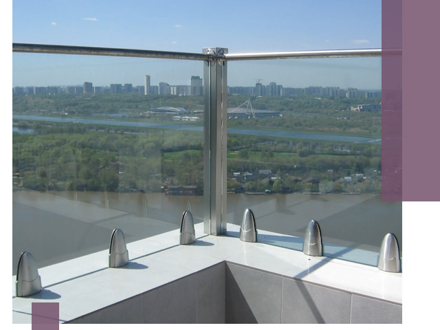 Стеклянные парапеты премиум класса в Мегионе для домов и бизнесов