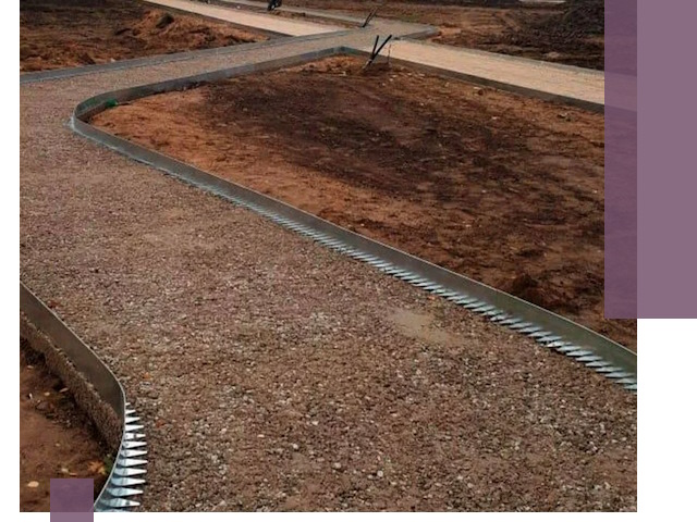 Металлические бордюры под ключ в Мегионе — изготовление и монтаж