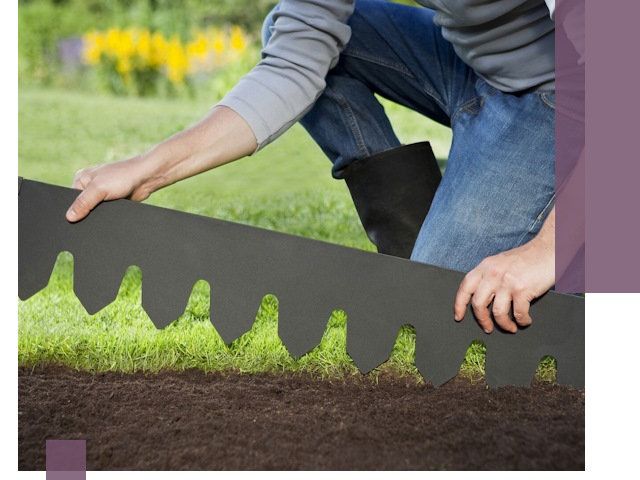 Металлические бордюры для газона в Мегионе — изготовление и монтаж