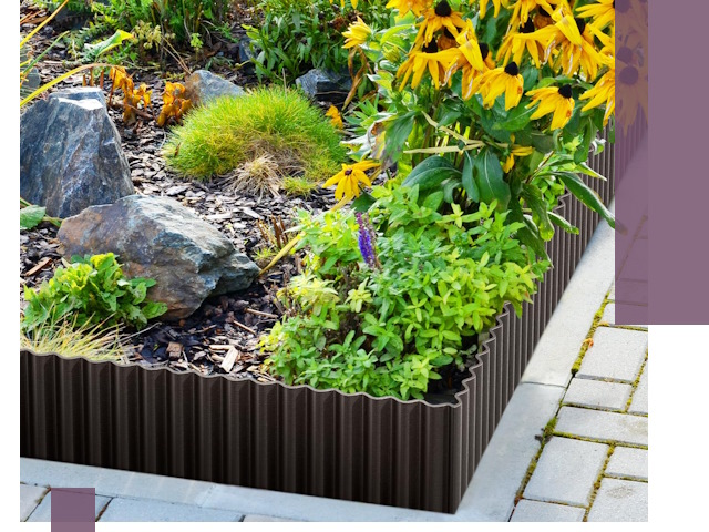 Металлические бордюры для клумб в Мегионе — производство и монтаж